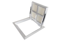 Люк в подвал Периметр 700х700п откидной алюминиевый